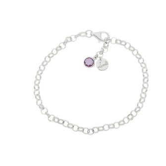 Pulsera con piedra lila