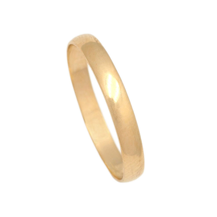 Alianza clásica oro 18 kl. media caña 3 mm