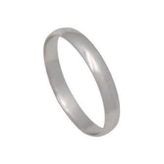 Alianza clásica oro blanco media caña 3 mm