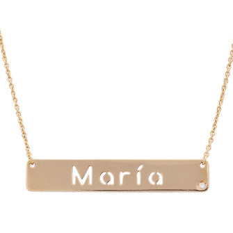 Gargantilla con letrero personalizable