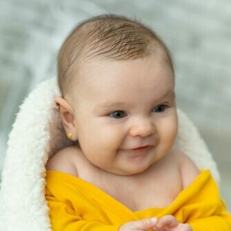 Pendientes charros bebé oro Pendientes de botón charro en oro tamaño bebé filigrana charra en oro de ley pendientes recien nacida de Salamanca