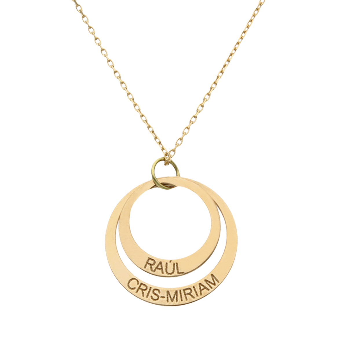 Gargantilla dos círculos personalizable