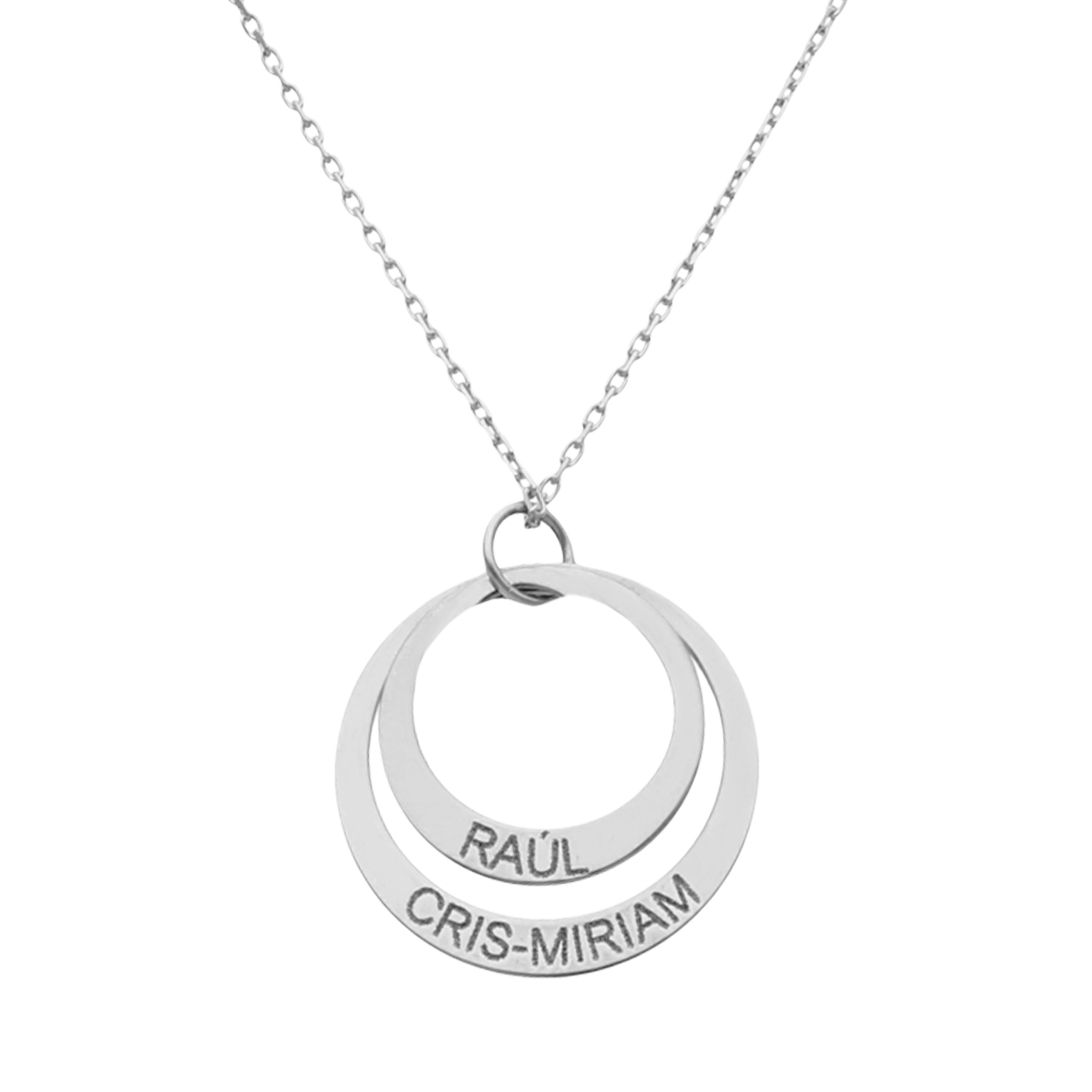 Gargantilla dos círculos personalizable - Imagen 2