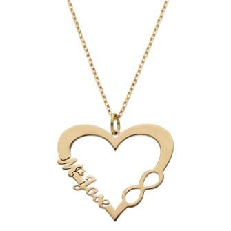 Pulsera corazón con nombre + infinito