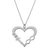 Gargantilla en forma de corazón con símbolo infinito y nombre personalizable