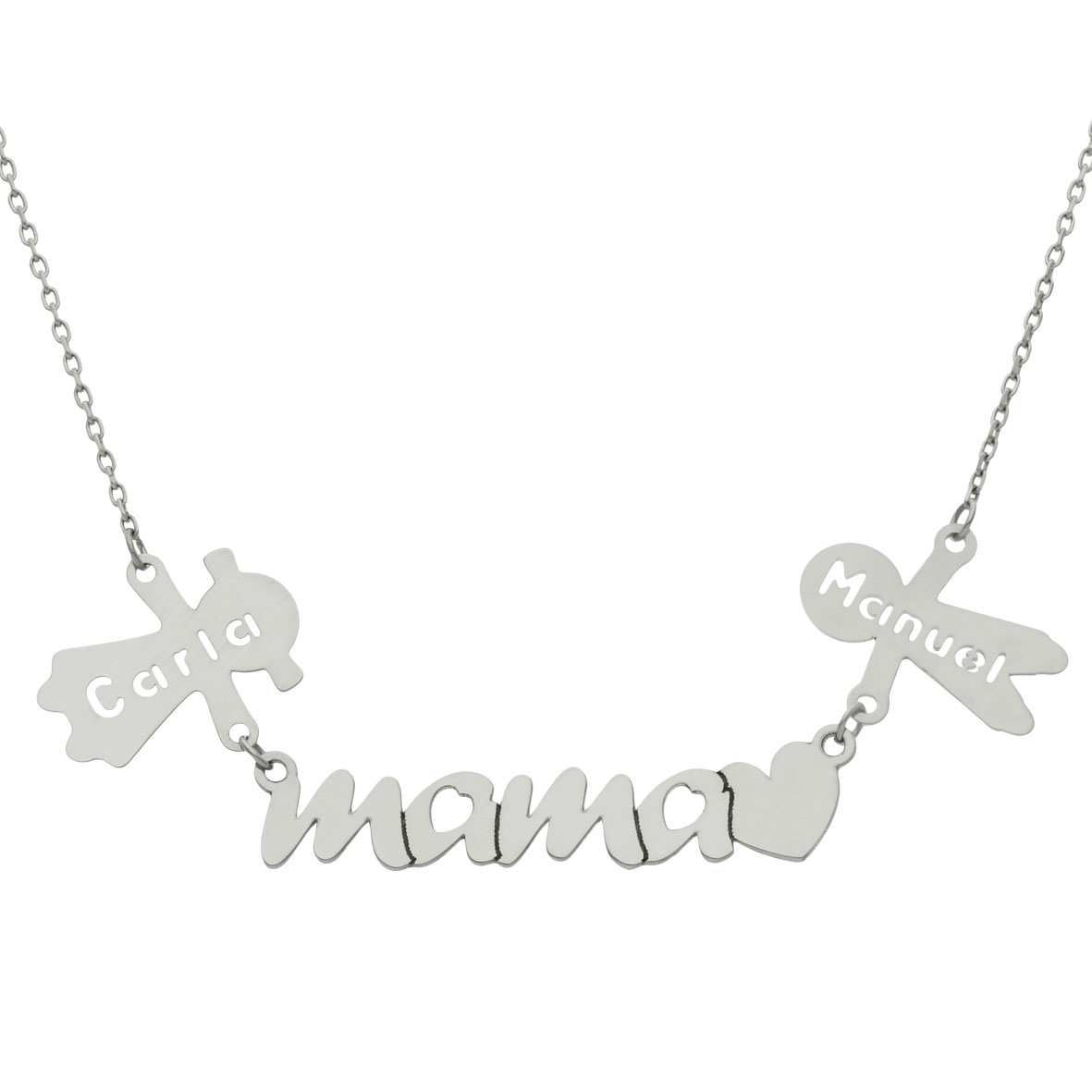 Gargantilla mamá con niños personalizable - Imagen 2