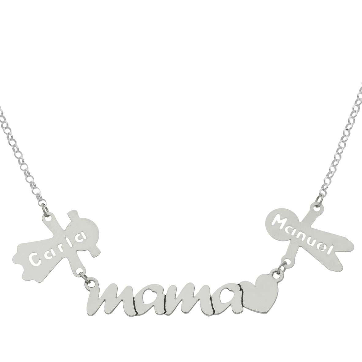 Gargantilla mamá con niños personalizable