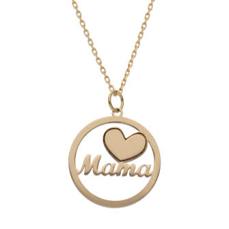 Gargantilla circular personalizable con corazón