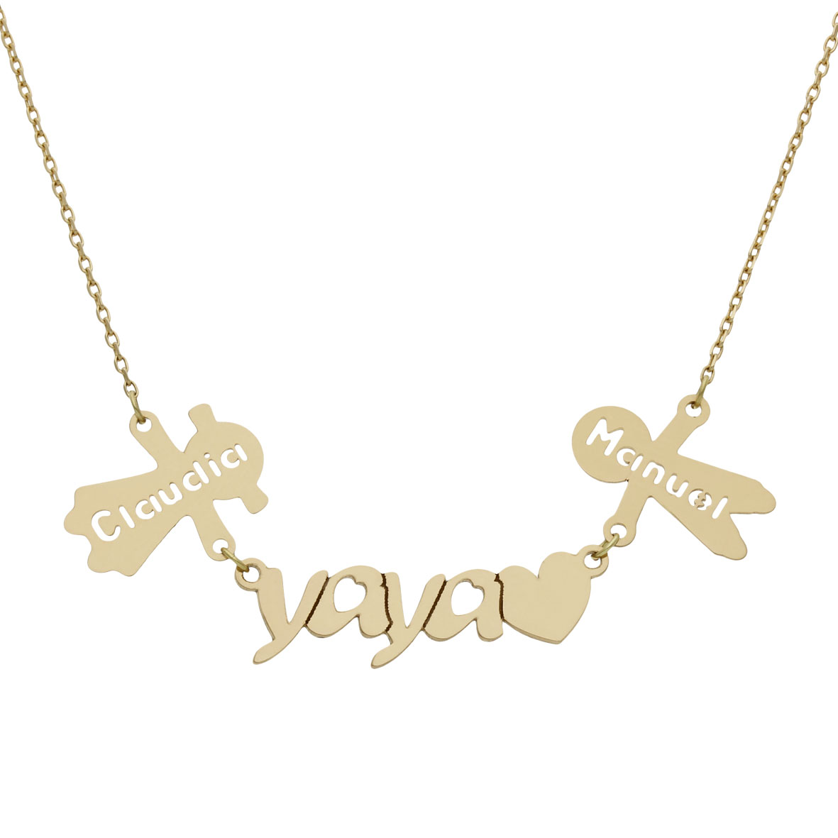 Gargantilla yaya con niños personalizable