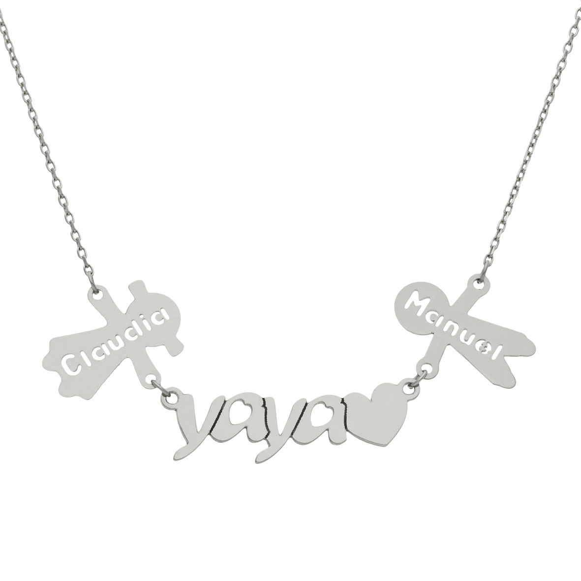 Gargantilla yaya con niños personalizable - Imagen 2