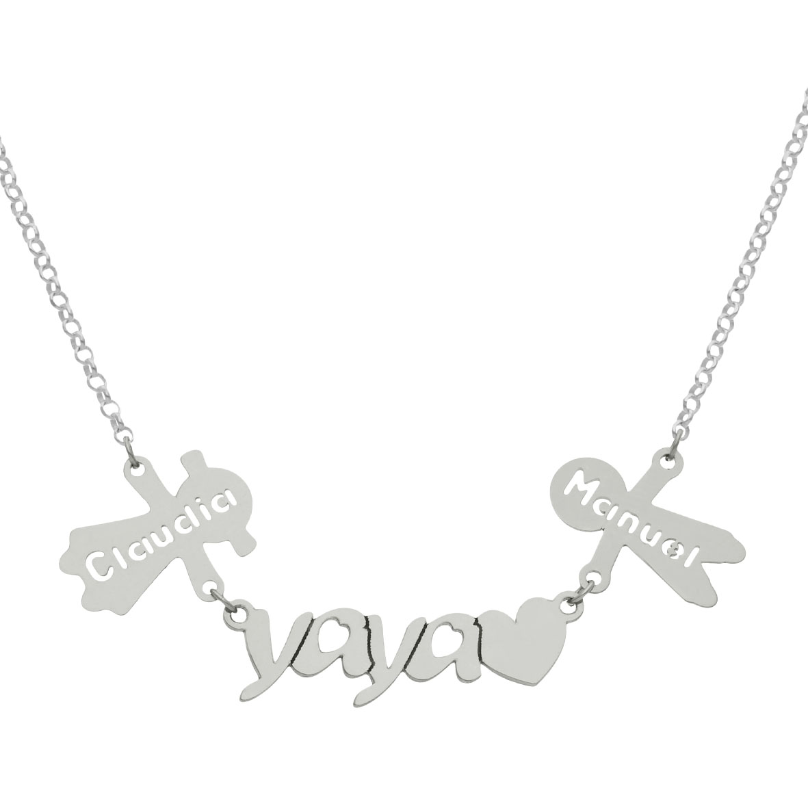 Gargantilla yaya con niños personalizable - Imagen 3