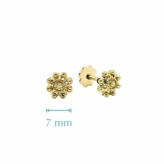 Pendientes Charros Oro Niña 7 mm para chica joven