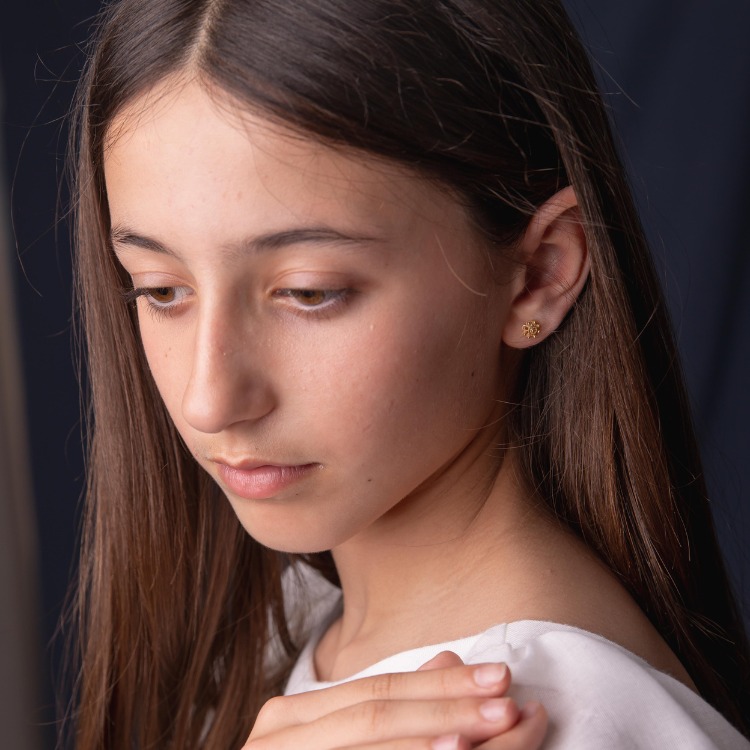 Pendientes Charros Oro Niña 7 mm para chica joven