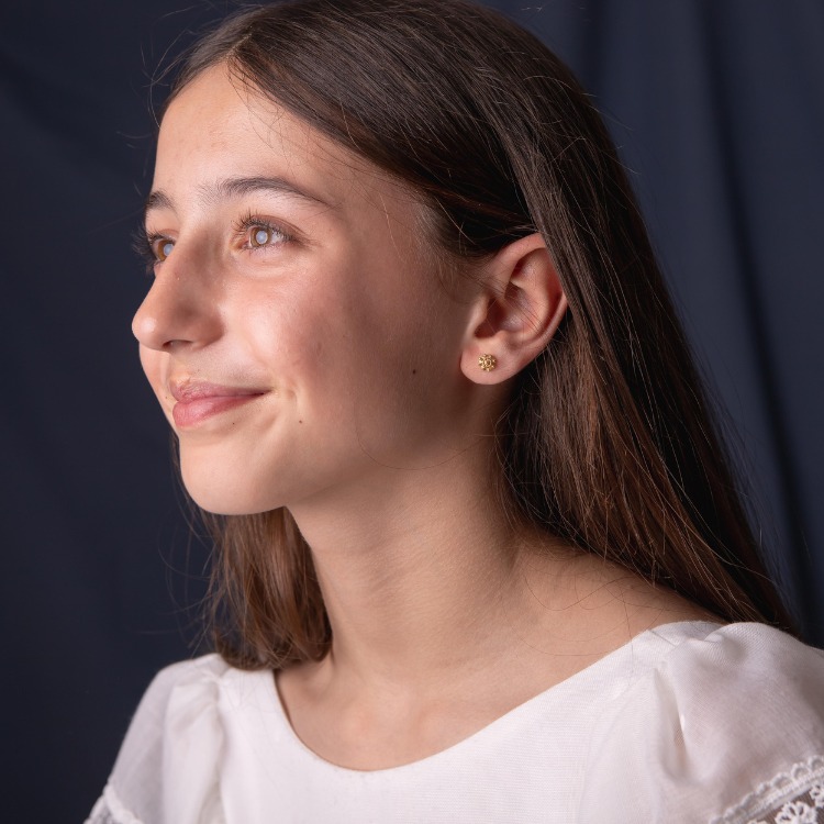 Pendientes Charros Oro Niña 7 mm para chica joven