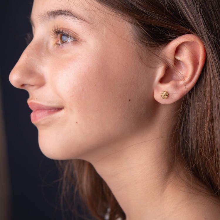 Pendientes Charros Oro Niña 7 mm para chica joven