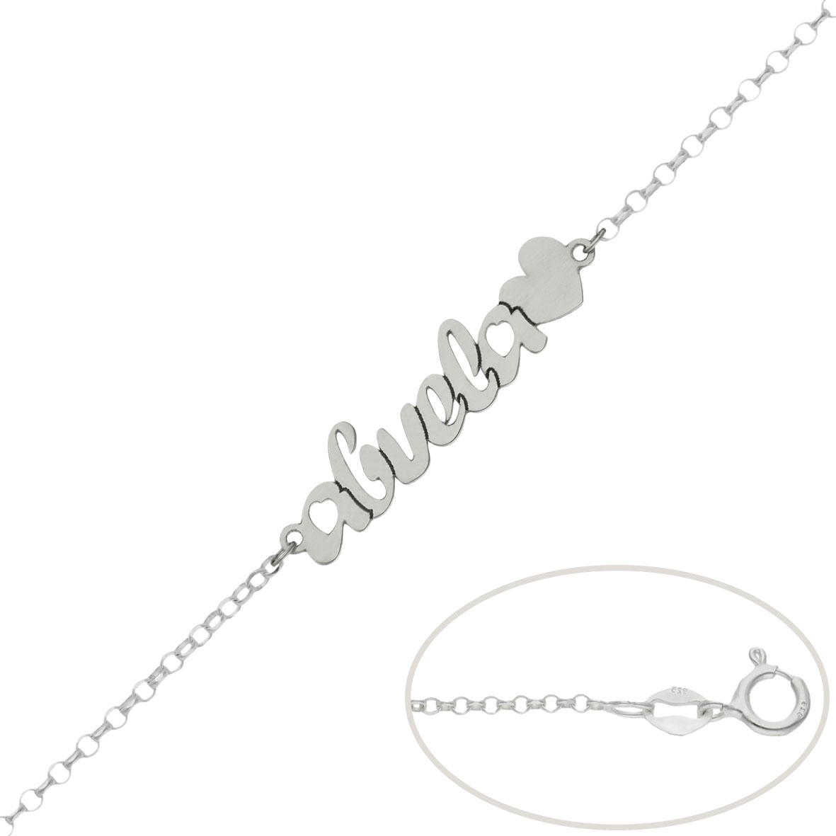 Pulsera abuela con corazón - Imagen 3