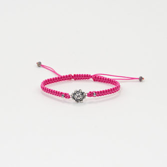 pulsera charra hilo macramé color pulsera de Salamanca colores filigrana charra baratas calidad rosa crepe