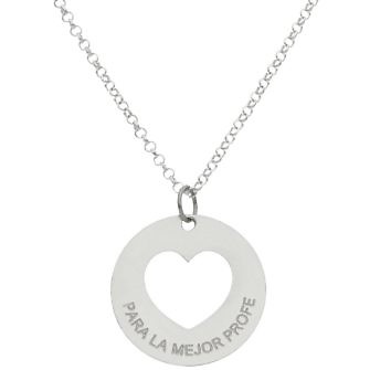 Gargantilla circular con corazón personalizable