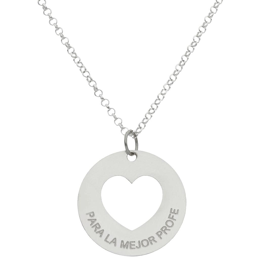 Gargantilla circular con corazón personalizable