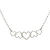 Gargantilla con corazones en plata de Ley