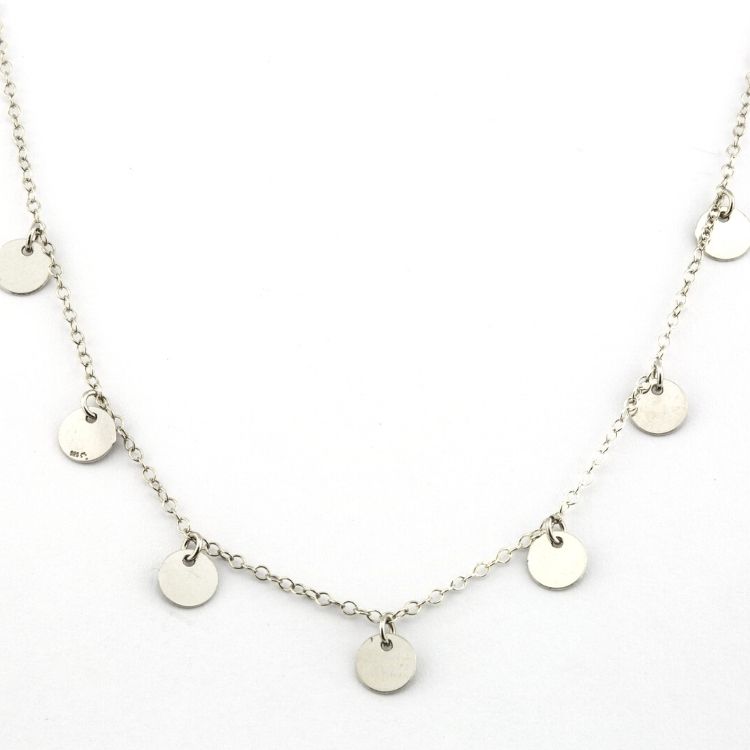 Gargantilla minicharms 7 círculos plata