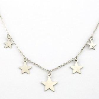 Gargantilla minicharms 5 estrellas plata