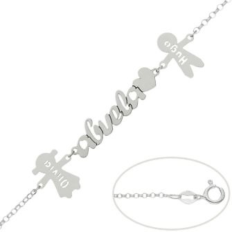 Pulsera abuela + niños personalizable