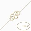 Pulsera corazón + infinito personalizable