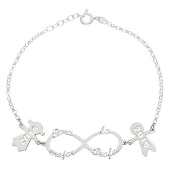Pulsera infinito + niños personalizable