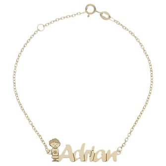 Pulsera niño + nombre personalizable