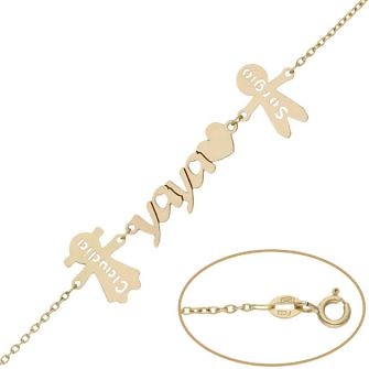 Pulsera yaya + niños personalizable