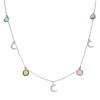 Gargantilla plata Mini Charms de lunas + piedras