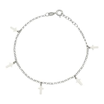 Pulsera/Tobillera con mini charms cruces