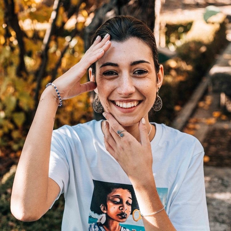 Anillo charro dos botones charros con cristal de color Salamanca