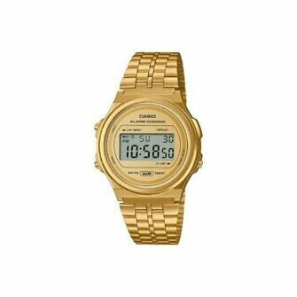 Reloj Casio vintage redondo dorado