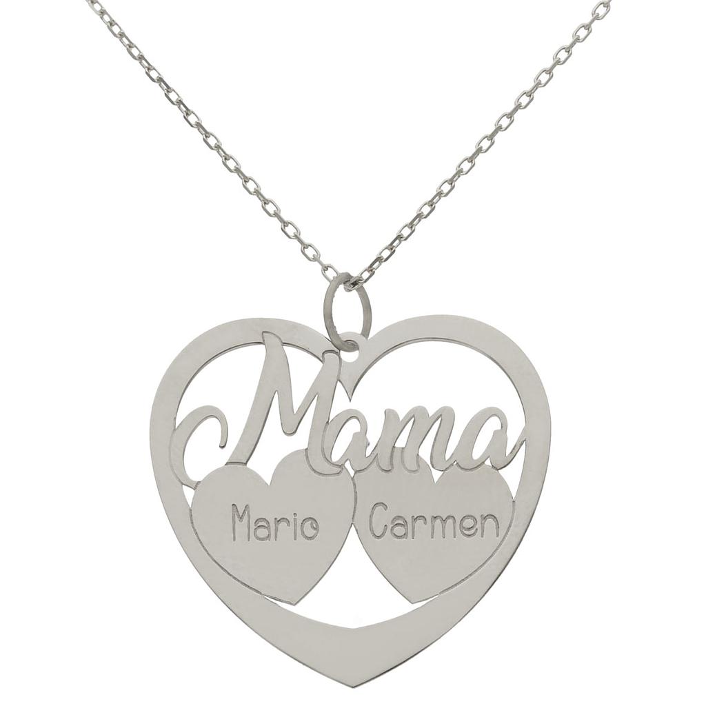 Gargantilla mama + dos corazones personalizables - Imagen 2
