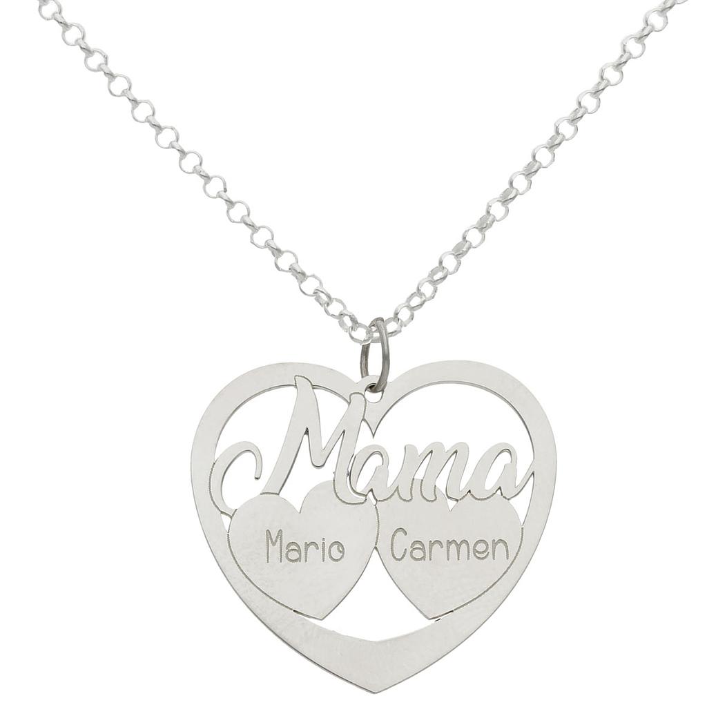 Gargantilla mama + dos corazones personalizables - Imagen 3