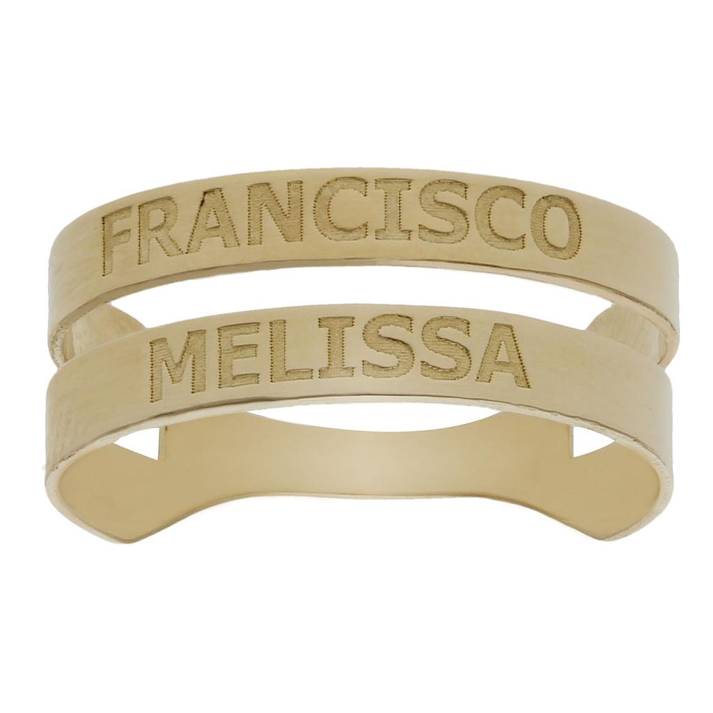 Anillo personalizable con dos nombre
