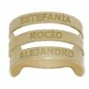 Anillo personalizable con tres nombres.