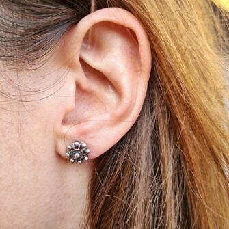 Pendientes charros plata de ley clásicos pendientes botón charro de Salamanca boton charro joyas salmantinas