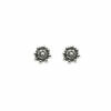 Pendientes botón charro clásicos plata 9 mm