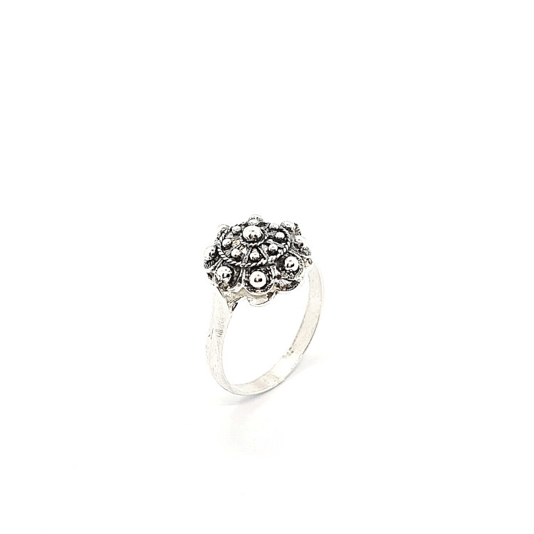 Anillo Charro Clásico de Salamanca en plata de ley sortija charra anillo botón charro filigrana charra dos filas de bolas