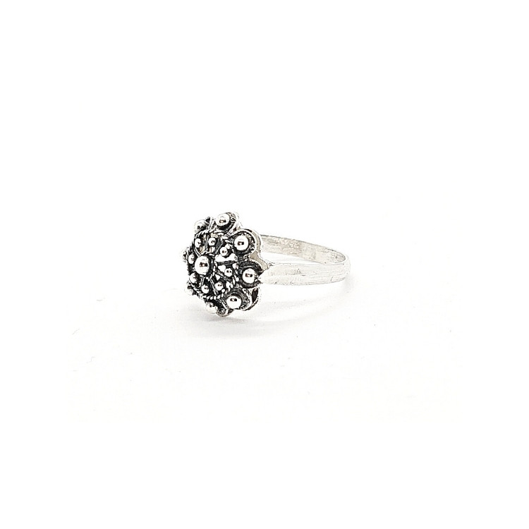 Anillo Charro Clásico de Salamanca en plata de ley sortija charra anillo botón charro filigrana charra dos filas
