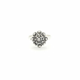 Anillo Charro Clásico de Salamanca en plata de ley sortija charra anillo botón charro filigrana charra dos filas de bolas