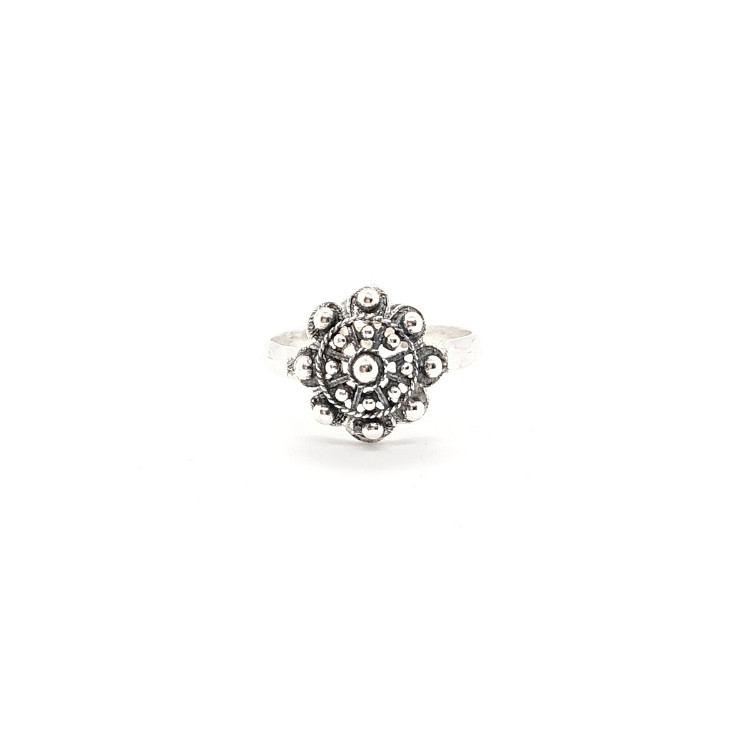Anillo Charro Clásico de Salamanca en plata de ley sortija charra anillo botón charro filigrana charra dos filas de bolas
