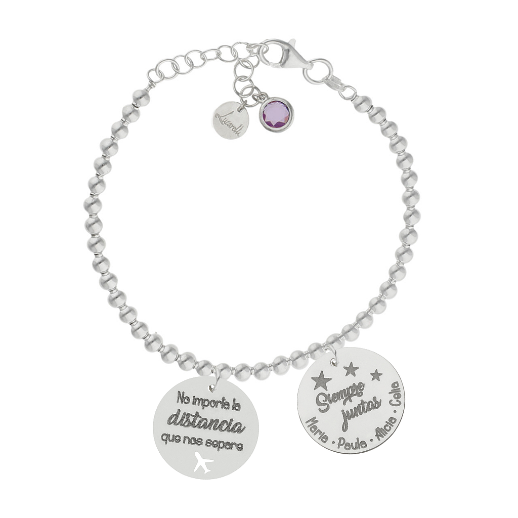 Amigas. Pulsera 'Mi Historia' prediseñada