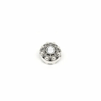 Abalorio Botón Charro Color para Pulsera Pandora Charm Salamanca Filigrana Charra Blanco