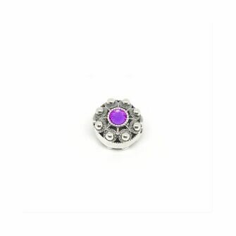 Abalorio Botón Charro Color para Pulsera Pandora Charm Salamanca Filigrana Charra Morado