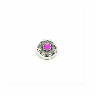 Abalorio Botón Charro Color para Pulsera Pandora Charm Salamanca Filigrana Charra Rosa