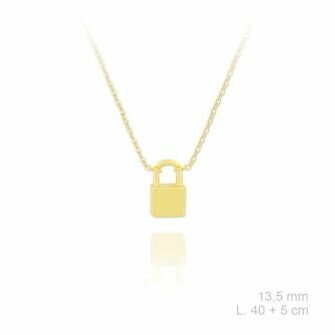 Candado Pont D'amour París plata chapada en oro